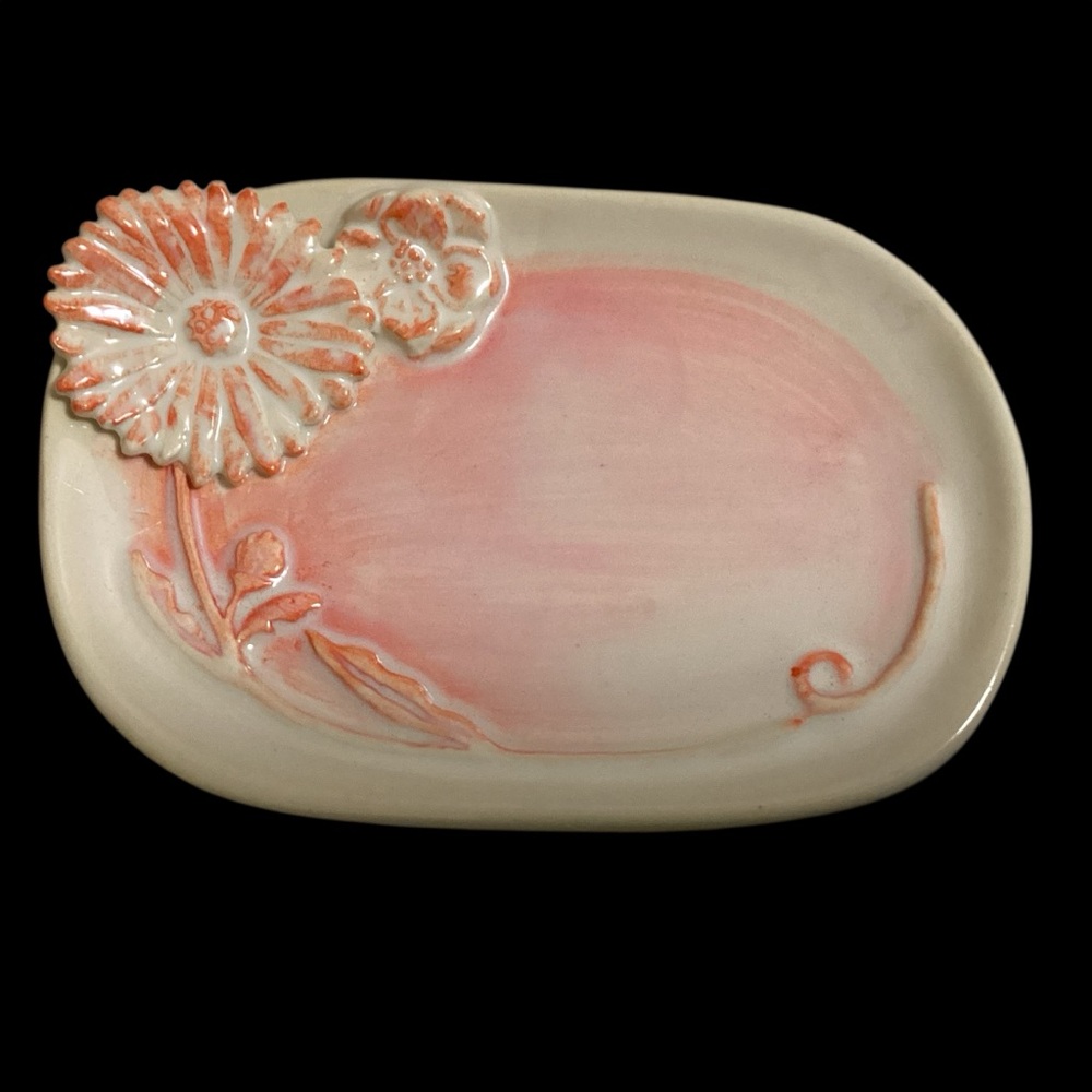 Anthropologie New in Box Trinket Soap Dish Pink Coral